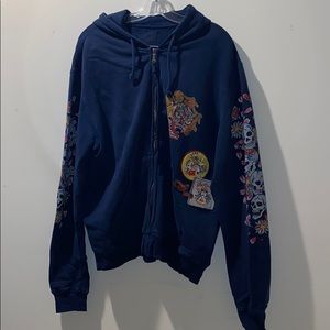 Ed Hardy ZIP Up hooded sweatshirt - xl